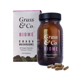 BIOME - Chaga Mushroom Supplement Capsules with Turmeric + Ginger for Gut Health - Grass & Co.